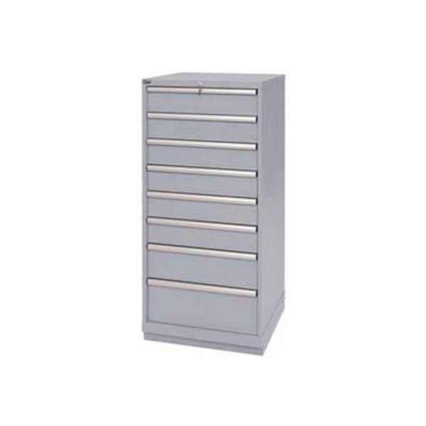 Lista International ListaÂ 8 Drawer Standard Width Cabinet - Light Gray, Keyed Alike XSSC1350-0803LGKA
